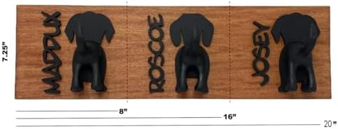 Personalized Dog Leash Holder Custom Dog Leash Holder Wood Leash Holder Leash Hanger Dog Name Leash Holder Laser Cut Leash Holder (7.25 * 16in/18 * 40cm/2dogs)