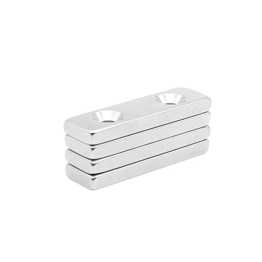 1/2/5/10/20PCS 50x15x5-5mm Long Strip Block Neodymium Holes 5mm Countersunk Quadrate Permanent NdFeB 50 * 15 * 5-5 m Magnets(10PCS)