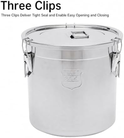 304 Stainless Steel Airtight Canister w/Lid(33L/8.71Gal)