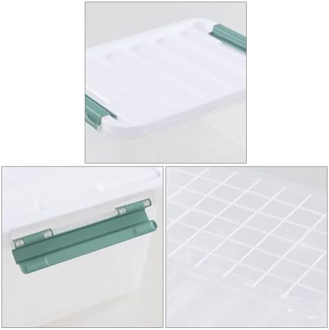 Sandmovie 20 Quart Storage Bin with Latching Lid, Plastic Clear Latch Storage Box, 6 Packs