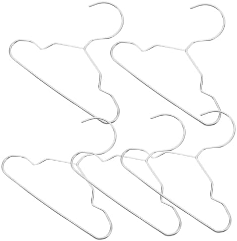 10Pcs PET Clothes Hangers for Small Garments, Steel Silver | Space Saving Design, Universal Fit for PET Clothing Storage, Sleek Finish for Homes and Closet Organization