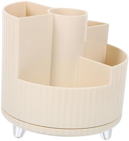 WOONEKY Portable Makeup Brush Storage Box Makeup Organizer Desktop Pen Holder Rotating Multifunctional