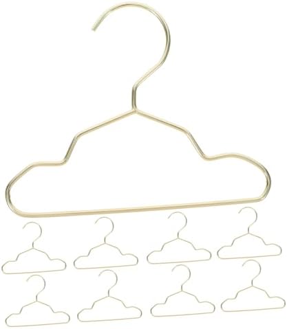 10Pcs Mini Metal Dog and Cat Clothes Hangers Portable PET Hangers for Dog Apparel Elegant Gold PET Clothing Rack Space Saving Design