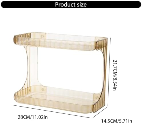 Double Deck Bathroom Shelf Strong Frame PET Easy Installation Space Saving Storage Rack
