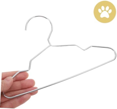 10pcs Steel Pet Apparel Hanger Hangers for Clothing Storage Fit Garment Organizer for Pet Wardrobe and Accessories
