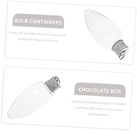 20pcs Bulb Shape Candy Containers Durable Pet Bottles for Christmas Decorations Wedding Favors Party Supplies Candy Storage for Holidays