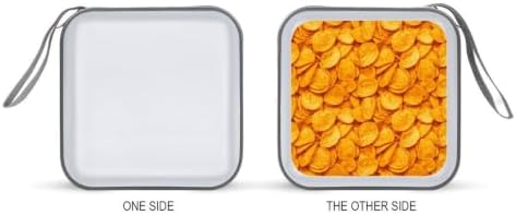 CD Case Holder for Car Potato Chips Food 40 Capacity Zipper Disc Wallet | DVD Organizer Storage Binder, Potato Chips Food Shockproof, Hard Plastic, Portable Hand Strap