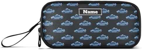 KLL Custom Large Capacity Pencil Cases Teen Girls Zipper Pencil Case College Portable Police Car Herd Black