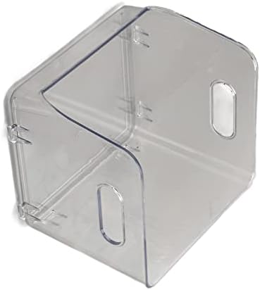Transparent Stackable Storage Container with Double Handles Small PET Organizer for Office Bedroom Living Room Green (Small Size Transparent White)
