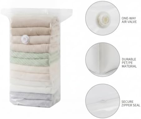 3D Cubic Profile Space Saver Bags, Manual Compression Storage for Travel and Closet Organization, Durable PET PE Material (1 PC)
