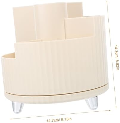 WOONEKY Portable Makeup Brush Storage Box Makeup Organizer Desktop Pen Holder Rotating Multifunctional