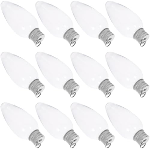 20pcs 35ml Pet Bulb-shaped Candy Storage Bottles with Spout Caps, Plastic Christmas Candy Containers for Party Favors and Holiday Decoration