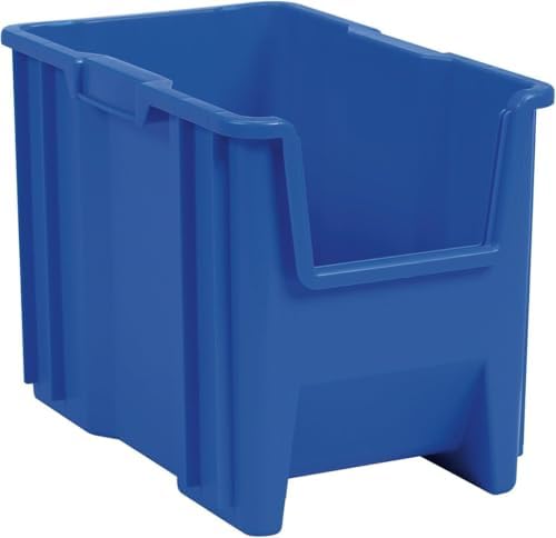 Akro-Mils Stak-N-Store Stackable Storage Bins, 17.5"x11"x12.5", Blue, 4-Pk