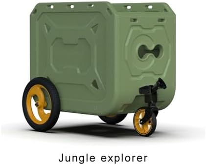 ZJchao Cart Trailer Pet Carrier with Wheels Folding Large Dogs for Camping