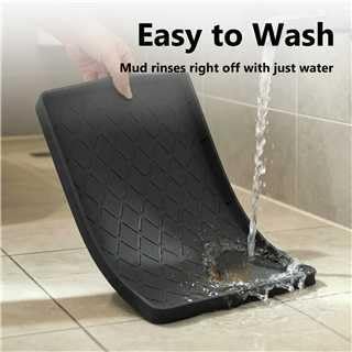 MateeyLife Silicone Waterproof Mat for Dog & Cat Food Mat 19"X12" | BPA-Free Non-Slip Pet Feeding Mat, Dog Food Tray for Food & Water Bowls, Protect Floor Against Spills, Classic Black