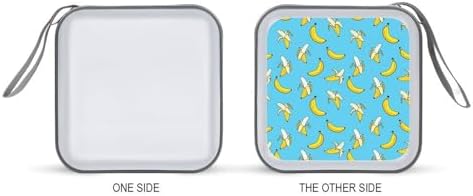 Portable Protective CD Holder Cute Banana, 40-Disc Hard Case with Zipper, Storage Binder for Music Movies Game Collections
