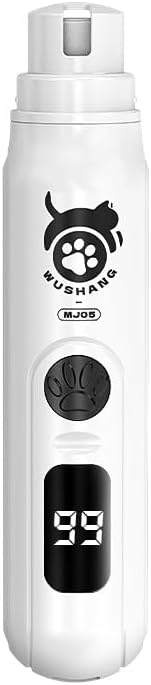 LINFOX Dog Nail Grinder, 3-Speed Low Vibration Quiet Electric Pet Nail Trimmer with Digital Display, Rechargeable USB-C Cat & Dog Nail File for Small Medium Large Pets