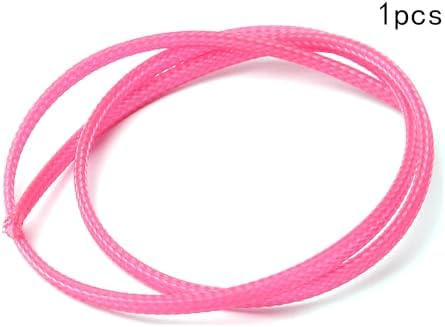 Jutagoss PET Expandable Braided Cable Sleeve, 1.64ft - 3/16 inch Pink Cable Management Sleeve, Wire Loom Tube Cord Protector for USB Cable, Power Cord, Audio Video and More, 1Pc