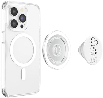 Dog Cat Paws with Heart PopSockets PopGrip for MagSafe