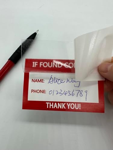 10 Pcs If Found Contact Info Sticker,2X3 Inch Self Adhesive Decal Stickers(Lines for One Phone Number),