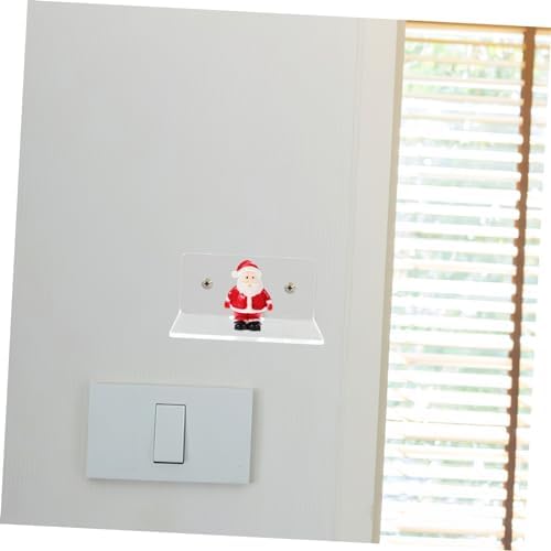 Happyyami Wall-Mounted Floating Shelf for Baby Monitor Small Storage Rack Security Camera Holder Sturdy Wall Shelf for Toys and Collectibles for Nursery and Home Organization
