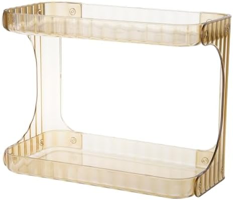 Double Deck Bathroom Shelf Strong Frame PET Easy Installation Space Saving Storage Rack