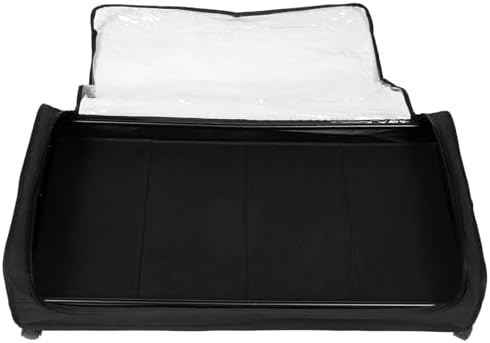 NUOBESTY Bed Clothes Storage Drawer with Wheels, Large Iron Frame Organizer with Fabric Base Cover, Space-saving Storage Rack for Small Bedrooms and Pet