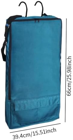 kowaku Bridle Bag,with 3 Prong Tack Rack Spacious Organizer Horse Tack Carry Bag, Horse Bridle Bag, for Harness, Bits, Headstalls, Blue