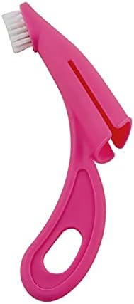 Dog Toothbrush, Tooth Brushing Kit for Dog Teeth Cleaning - Dental Care for Puppies, Cats & Small Pets, Nylon Remove Ergonomic Dog Finger Toothbrush (Red)