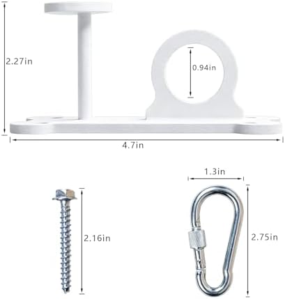 ESPETS Dog Leash Wall Hook - Sturdy Pet Leash and Accessory Holder（White）