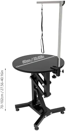 24" Lift Dog Grooming Table with Adjustable Overhead Arm & Tool Organizer | Rotating Pet Grooming Table | 110 Lbs Load Capacity | Adjustable Height 27.56-40.16in | For Small & Medium Pets