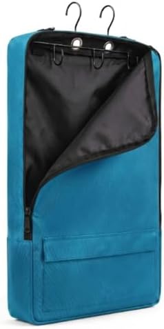 Hanging Horse Bridle Bag, Tack Storage Organizer with Hooks, Blue | Hanging bridle bag, horse tack carry case, halter storage organizer, barn equipment container, equestrian travel pack