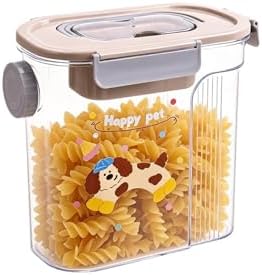 Dog Treat Jar Airtight Portable Pet Food Bin with Handle