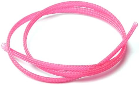 Jutagoss PET Expandable Braided Cable Sleeve, 1.64ft - 3/16 inch Pink Cable Management Sleeve, Wire Loom Tube Cord Protector for USB Cable, Power Cord, Audio Video and More, 1Pc
