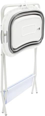 Pet Bathtub, 26x16.5x9.8in Foldable TPE Pet Bathtub with Stand, Portable Pet Washing Station with Drainage Tube, 110.23LBS Total Load Capacity, Securely Fastened Safety Belt, Bottom Storage Rack