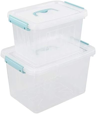 Gloreen 12 Quart & 6 Quart Clear Storage Bins with Lid, Multipurpose