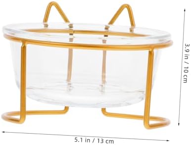 Milisten Elevated Cat and Dog Feeding Bowl Tilted Pet Food Container and Water Dish Raised Glass Bowl Protecting Spine for Comfortable Dining Experience