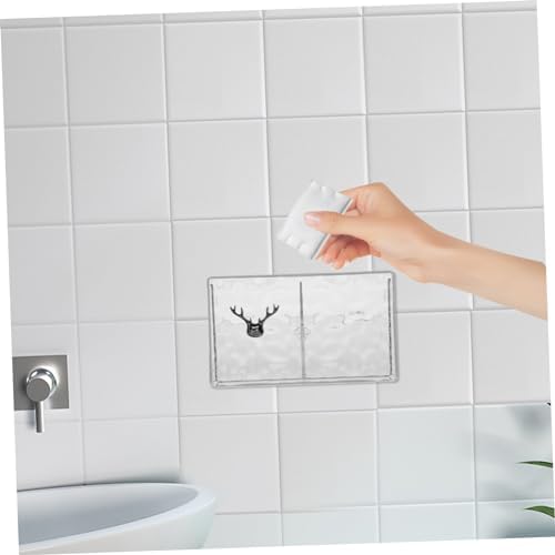 PartyKindom Makeup Organizer Wall Storage Box Durable Cotton Pad Holder with Lid for Easy Access Capacity for Daily Use Sturdy Pet Material for Bathroom Vanity Storage