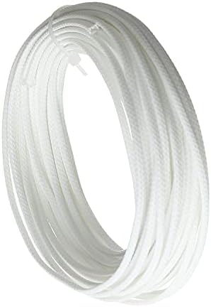 Jutagoss PET Expandable Braided Cable Sleeve, 32.8ft - 1/8 inch White Cable Management Sleeve, Wire Loom Tube Cord Protector for USB Cable, Power Cord, Audio Video and More, 1Pc