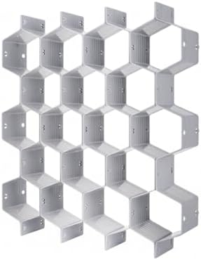 Honeycomb Drawer Divider Organizer, Adjustable PP Plastic Compartment Separator for Dresser & Kitchen Drawers, 13 x 3.3 x 1.6 Inches (1 Piece)