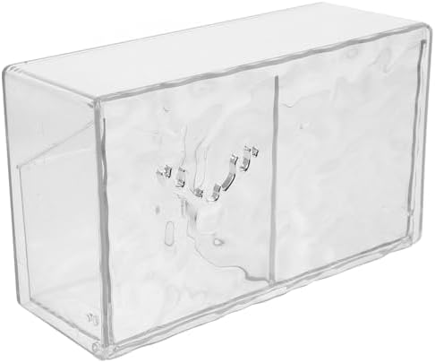 PartyKindom Wall Makeup Organizer Cotton Pad Holder with Lid Durable Pet Storage Box for Vanity Bathroom Simple Design for Easy Access to Cotton and