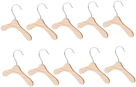 10pcs Pet Clothes Hanger Rack Wooden Dog Apparel Organizer for Home Easy to Install Lightweight and Compact for Keeping Pet Costumes Neat and Dry