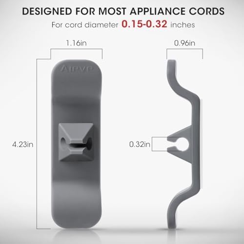 Aieve Cord Organizer for Appliances, 6 Pack Kitchen Appliance Cord Organizer, Appliance Cord Wrapper Cord Holder Cord Keeper Stick on Mixers, Coffee Maker, Pressure Cooker, Blender, Air Fryer