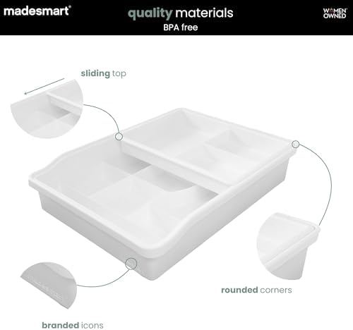 madesmart Classic Junk Drawer Organizer, White