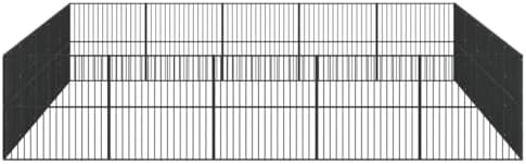 Large Outdoor Dog Playpen 20 Panels Heavy-Duty Galvanized Steel Pet Exercise Pen Metal Kennel for Garden Patio Black