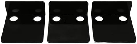 TOPINCN 3 PCS Small Security Cameras Wall Shelf, Wall Mounted Camera Tray, Floating Shelf Set, Wall Bracket with 6 Cable Clips & 10PCS Adhesive Tapes for Monitors Speakers (Black)
