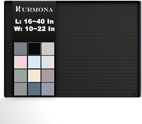 URMONA 22 x 22 in Waterproof Silicone Under Sink Mat, Cabinet Protector