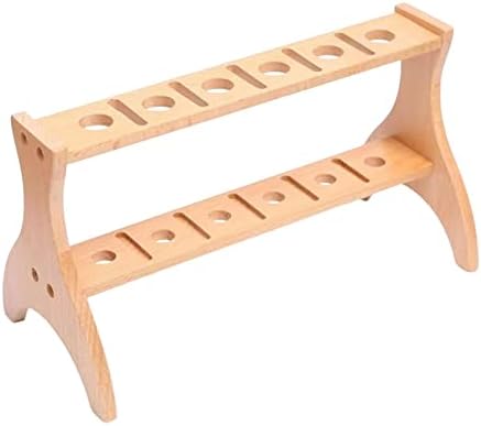 Duiaynke Wood Scissors Holder Scissors Rack Lightweight Scissors Storage Holder for Combs Barber Tools Pet Grooming Salon Hair Stylist