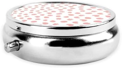 Pocket Pill Box, Waterproof Round Dispenser, Portable Mini Case for Supplements, Daily Use Organizer for Active Lifestyles, Cute Pink Cow Print