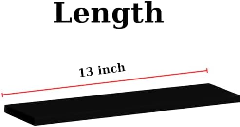 Medicine Cabinet Replacement Shelves Suitable for Bathroom Living Room Kitchen Wall Mounted and Hanging Medicine Cabinet - (Black) (Black, 13" - Pack 1)